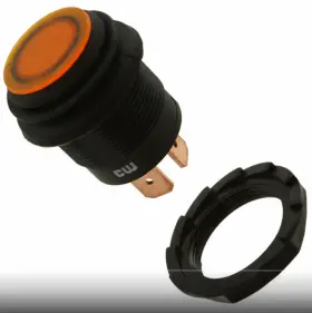 GPB553B2L01BA CW Pushbutton Switch Latching Amber Led