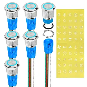 717664070279 DAIERTEK Latching Push Switch Marine Waterproof