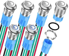 782429688747 DAIERTEK Latching Push Switch Led Waterproof Po