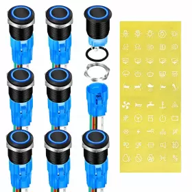 782429689010 DAIERTEK Daier Latching Push Switch Volt Rv Pack