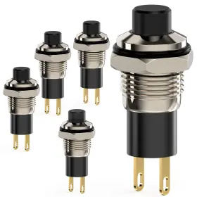 10349 DIYHZ Push Switch Locking Mini Switches Latching Round