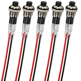 10762 DIYHZ Push Switch Locking Mini Switches Latching Round
