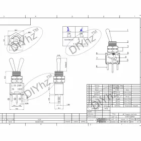 712182988266 DIYHZ Ac Position Pin Spdt Mini Micro Toggl #3