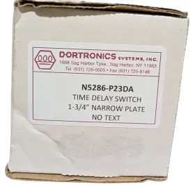 N5286-P23DA DORTRONICS Dpst Delayed Action Switch Plate