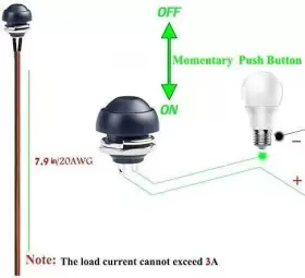 751474662231 DSTFUY Momentary Push Switch Spst Waterproof Swi #2