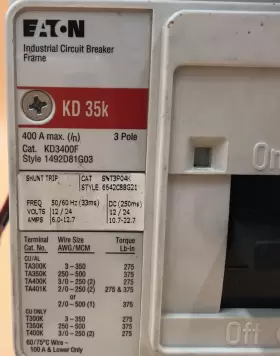 KD3400 EATON Houston Kd Trip Air Amp #3