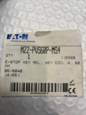 M22-PVS60P-MS4 EATON Moeller Keyed Emergency Push Key Box