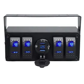 788467087665 EAYBOMC Gang Rocker Toggle Switch Panel Usb Led