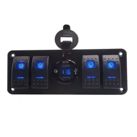 KC004-BL EAYBOMC Marine Switch Panel Charger Dual Usb