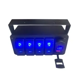 PD041 EAYBOMC Gang Marine Boat Rocker Switch Box Spst Panel