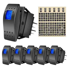 EFC00002 EFUNCAR Rocker Switches Volt Spst Set Night Glo