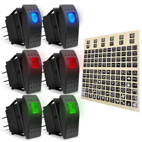 EFC00023 EFUNCAR Rocker Switch Light Pin Spst Wat