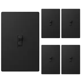 1002S-BL5-WP-GM ELEGRP Glossy Toggle Light Switch Screwless
