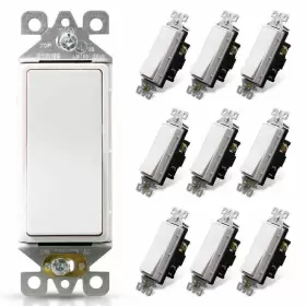 1005A-WH10 ELEGRP Rocker Ac Light Switch Amp