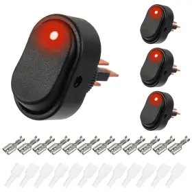 762917230863 EPLZON Waterproof Led Rocker Switch Spst Car Rv
