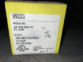 VSC2Q ERICO CADWELL Cadweld Weld Mold Awg Conc Stl Surf