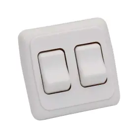 313052087067 FBULWSEC Double Spst Switch Bezel Rv Camper