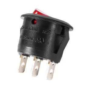 680520472619 FIXINAIRP Lamp Terminal Round Rocker Switch Spst #3