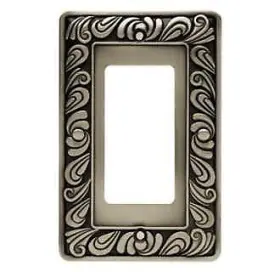 64046 FRANKLIN BRASS Pewter Single Decorator Wall Plate