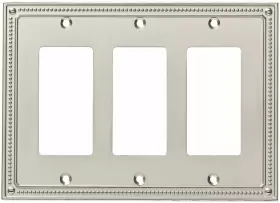 W35067-SN-C FRANKLIN BRASS Classic Beaded Triple Rocker Gfi
