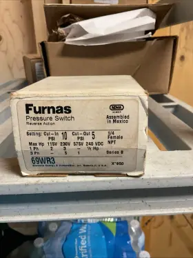 69WR3 FURNAS Fur Reverse Action Pressure Switch Female Npt