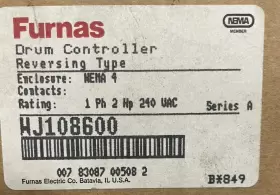 WJ108600 FURNAS Drum Controller Nema #2