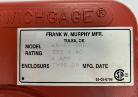 45-PE-300 FW MURPHY Swichgage Dial Pressure Switch #2