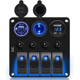 KG191-4 FXC Waterproof Marine Boat Rocker Switch Panel Gang