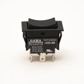 129D-B-B-1 GAMA ELECTRONICS Momentary Rocker Switch Amp