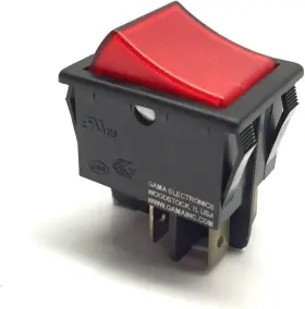 52G-B-R-AC GAMA ELECTRONICS Pole Rocker Switch Amp Double