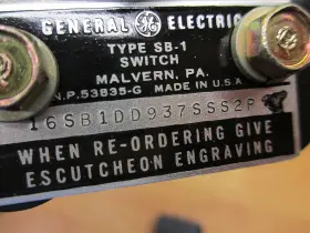 16SB1DD937SSS2P GE Rotary Cam Switch General Electric #2