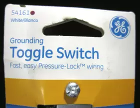 54161 GE Single Pole Grounding Toggle Light Switch Vac #2
