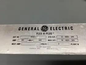 DE363 GE General Electric Fusible Bus Plug Switch Amp #2