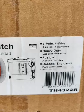 TH4322R GE Pole Safety Disconnect Switch Extras #3