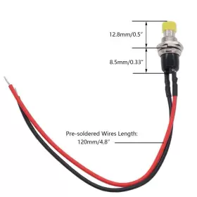 726972606063 GEBILDET Prewired Mini Momentary Push Buttonspst #2