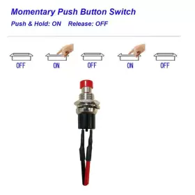 726972606063 GEBILDET Prewired Mini Momentary Push Buttonspst #3