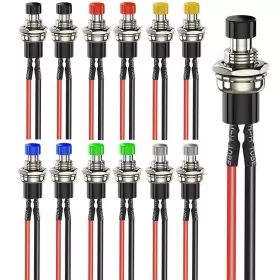 726972606063 GEBILDET Prewired Mini Momentary Push Buttonspst