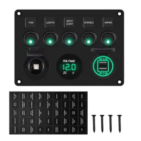 602318076021 GELOO Gang Rocker Switch Panel Boat Marine