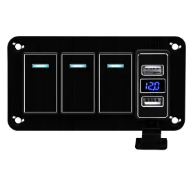 JS-GSC3B-B GGTA Gang Rocker Switch Panel Usb Charger Water