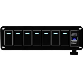 JS-GSC7B-B GGTA Gang Boat Rocker Switch Panel Waterproof Gc