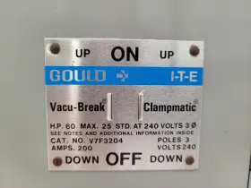 V7F3204 GOULD Ite Fusible Switch Next Option Amp #3