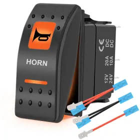 HOKAAER-5P-ORANGE HOKAAER Momentary Horn Rocker Switch Spst