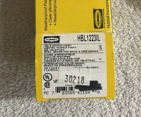 HBL1223IL HUBBELL Wall Switch Toggle #2