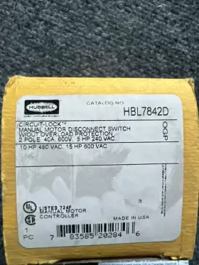 HBL7842D HUBBELL KELLEMS Manual Motor Switch Box #2