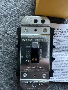 HBL7842D HUBBELL KELLEMS Manual Motor Switch Box #3