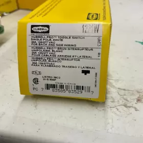 1221W HUBBELL PRO Toggle Switch Single Pole Vac Ecs #2
