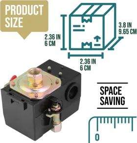 AIR006 HUIVLEI Air Compressor Pressure Switch Control Single #2