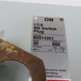 BOSI4351 ITE SIEMENS Pole Phase Bd Switch Plug Bus Tap #2