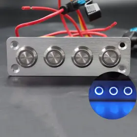 AOS4113S-4SPB IZTOSS Gang Marine Rocker Switch Panel Wired