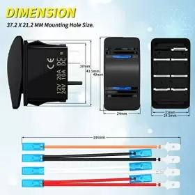 751717591649 JOINFWORLD Momentary Rocker Switch Waterproof #2
